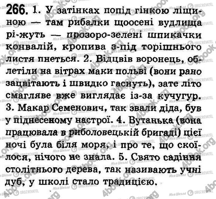 ГДЗ Українська мова 8 клас сторінка 266